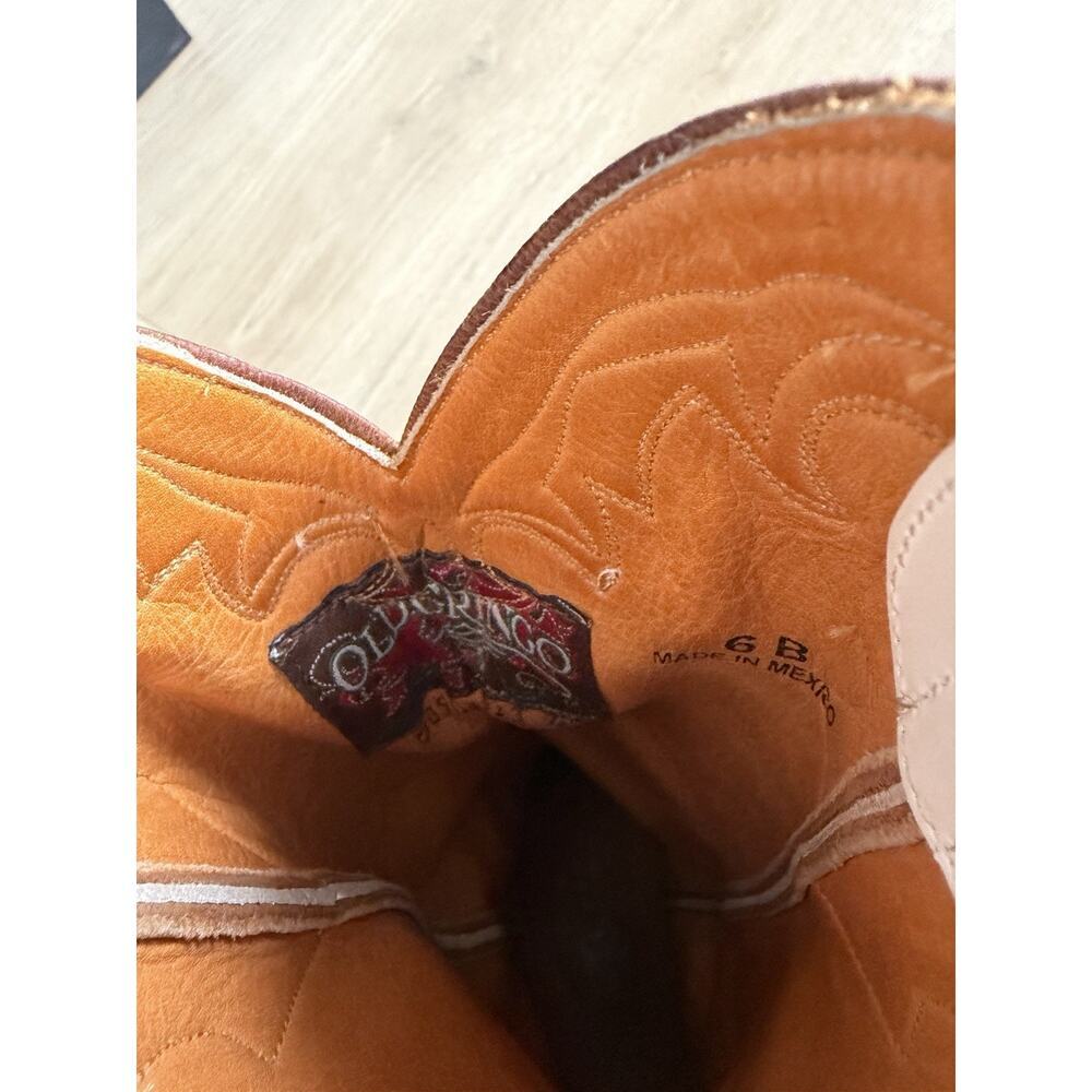 Old Gringo Western Boots Brown White Decorative Stitching Women’s Size 6 B - Picture 5 of 6